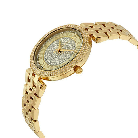 MONTRE Mini Darci Gold Crystal Pave Dial MK3445