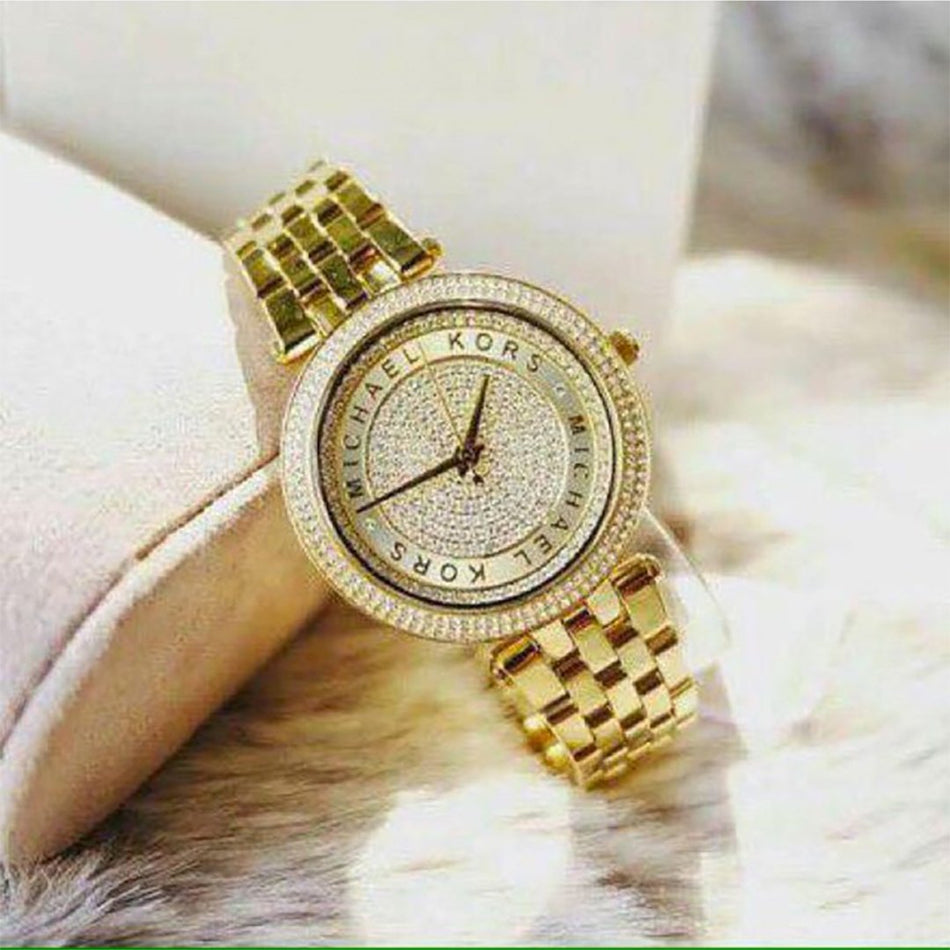 MONTRE Mini Darci Gold Crystal Pave Dial MK3445