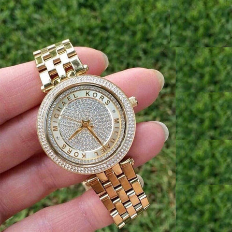 MONTRE Mini Darci Gold Crystal Pave Dial MK3445