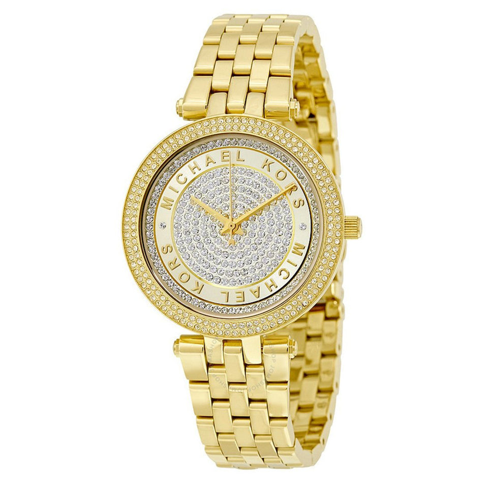 MONTRE Mini Darci Gold Crystal Pave Dial MK3445